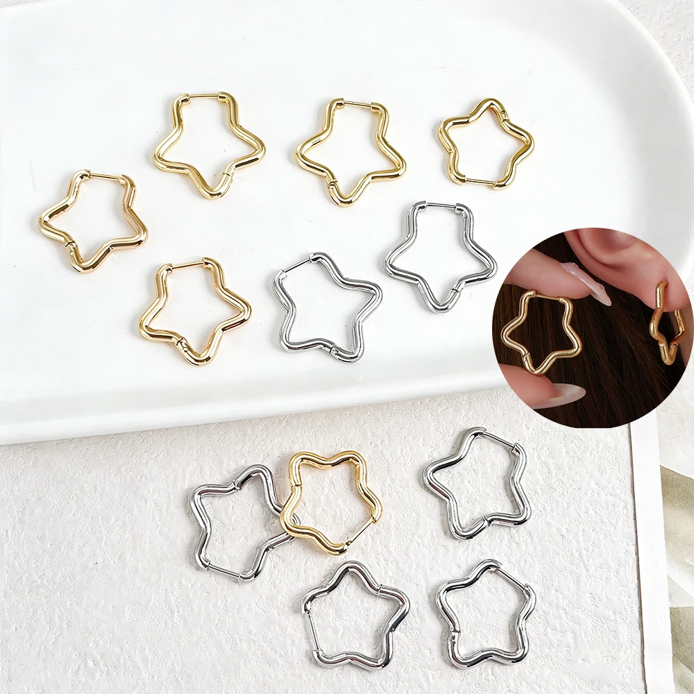 

Cordial Design 30Pcs Hand Made/Jewelry Accessories/Earrings Hooks/Stainless Steel/DIY/Earring Findings/Star Shape #196298