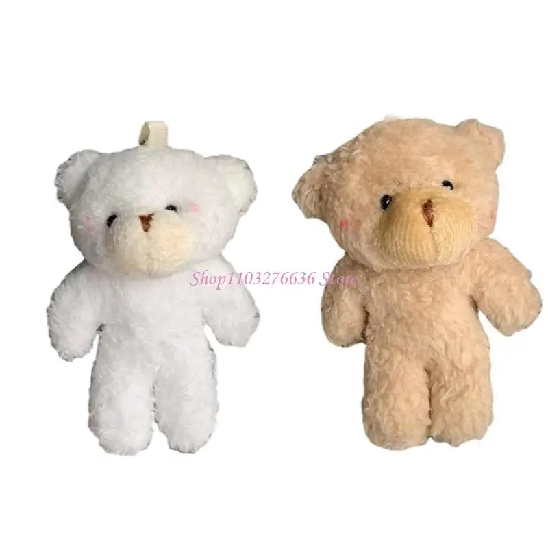 Phim hoạt hình R6FD sang trọng Keyring Bear Doll Doll Trang trí mặt dây chuyền trang trí ví phụ nữ