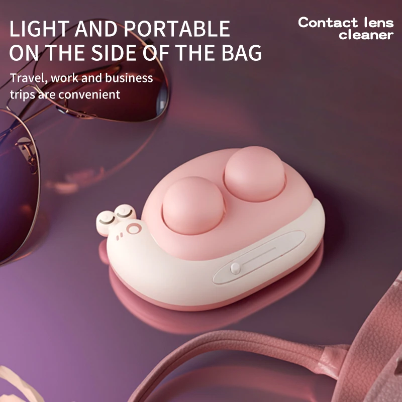 

18000Hz High Frequency Vacuum Contact Lens Cleaner, Deep Protein Removal, 2-Min One-Key, Portable