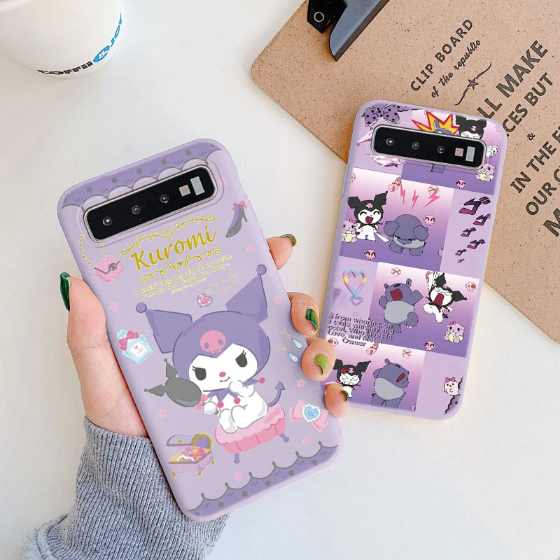 Милый мультяшный чехол для телефона Samsung S10 Plus S10E, чехол для девочек и мальчиков для samsung s10 plus s10e, силиконовый чехол Kuromi Melody Cinnamoroll