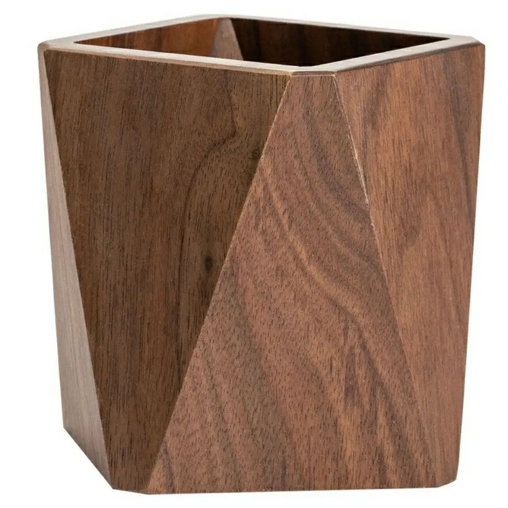 Home/Office Supplies School Accessories Student Stationery Wood Pen Holder Desktop Storage Box Walnut Pen Holder Pencil Case