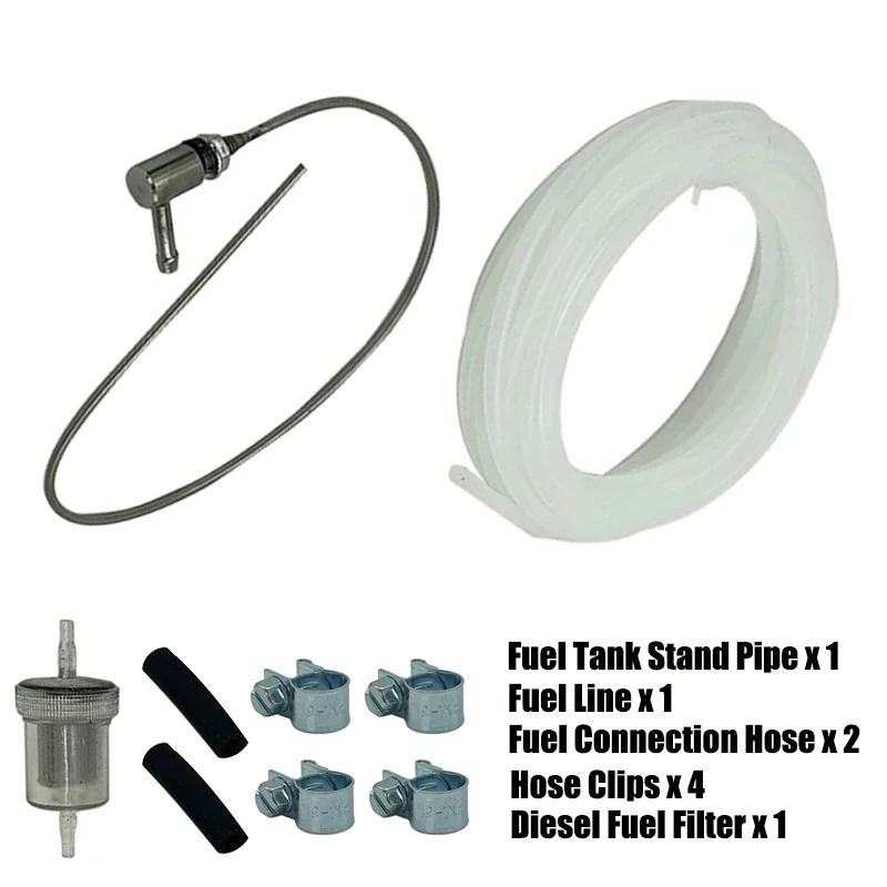 

Car Air Heater Fuel Stand Pipe Heater Fuel Tank Pick Up W/ 4 Clamps Clip For Webasto Eberspacher Diesel Parking Heater VW T5 T6