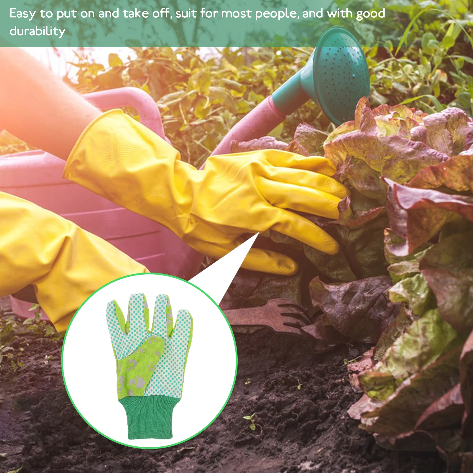 

1 Pair Protective For Kids Heavy Duty Durable Garden Protective Gloves Work Gloves Gardening Outdoor Household Use