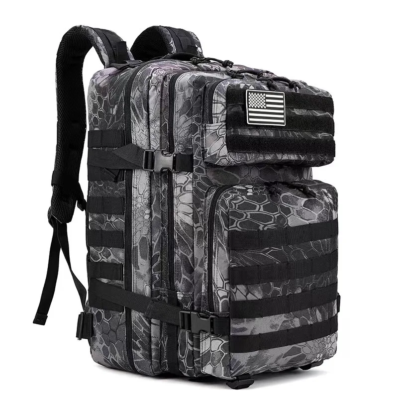 

Hiking Mountaineering 45L Outdoor Sports BacAkpacks Men Large Capacity Bag Tactical Attack Camouflage 3P Backpack Camping