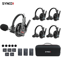 SYNCO Xtalk Xpro Series 2.4GHz Wireless Intercom System Free Noise Reduction Intercom Headset for Filmmaking Broadcast