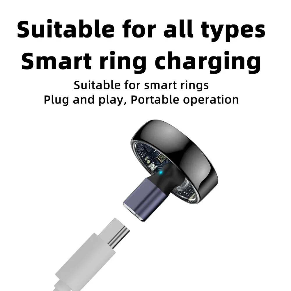 Typ-C-auf-Smart-Ring-Ladeadapter mit rundem Stecker und Magnetfunktion, kompatibel mit Smart-Ring-Ladeadaptern