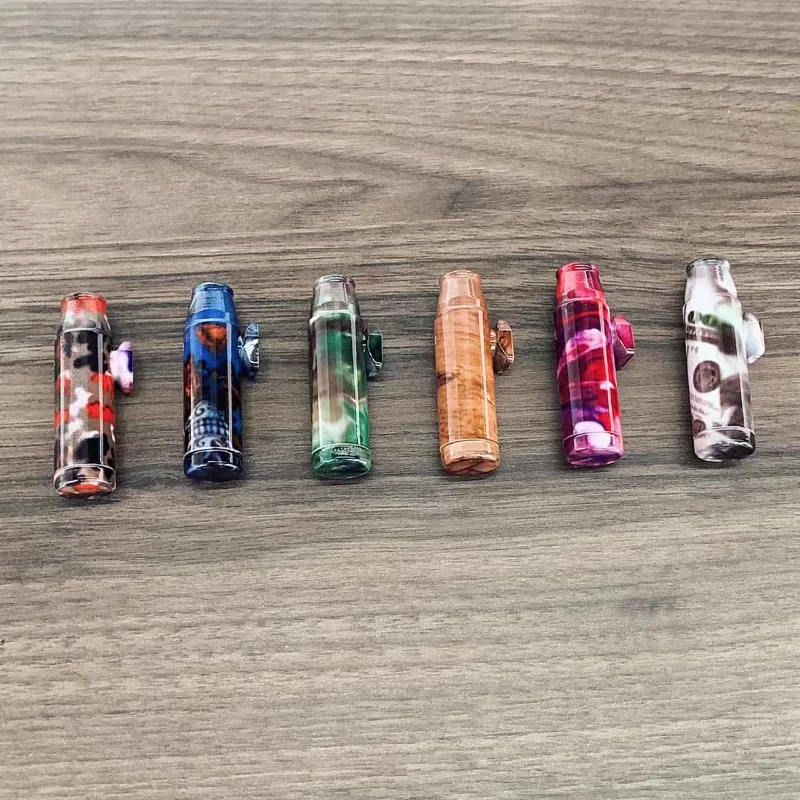 Wholesale 2pcs 4pcs Snuff bottle pipe Creative Mini Aluminum Alloy Metal Portable High Quality Snuff tube Smoke Gifts for men view 3