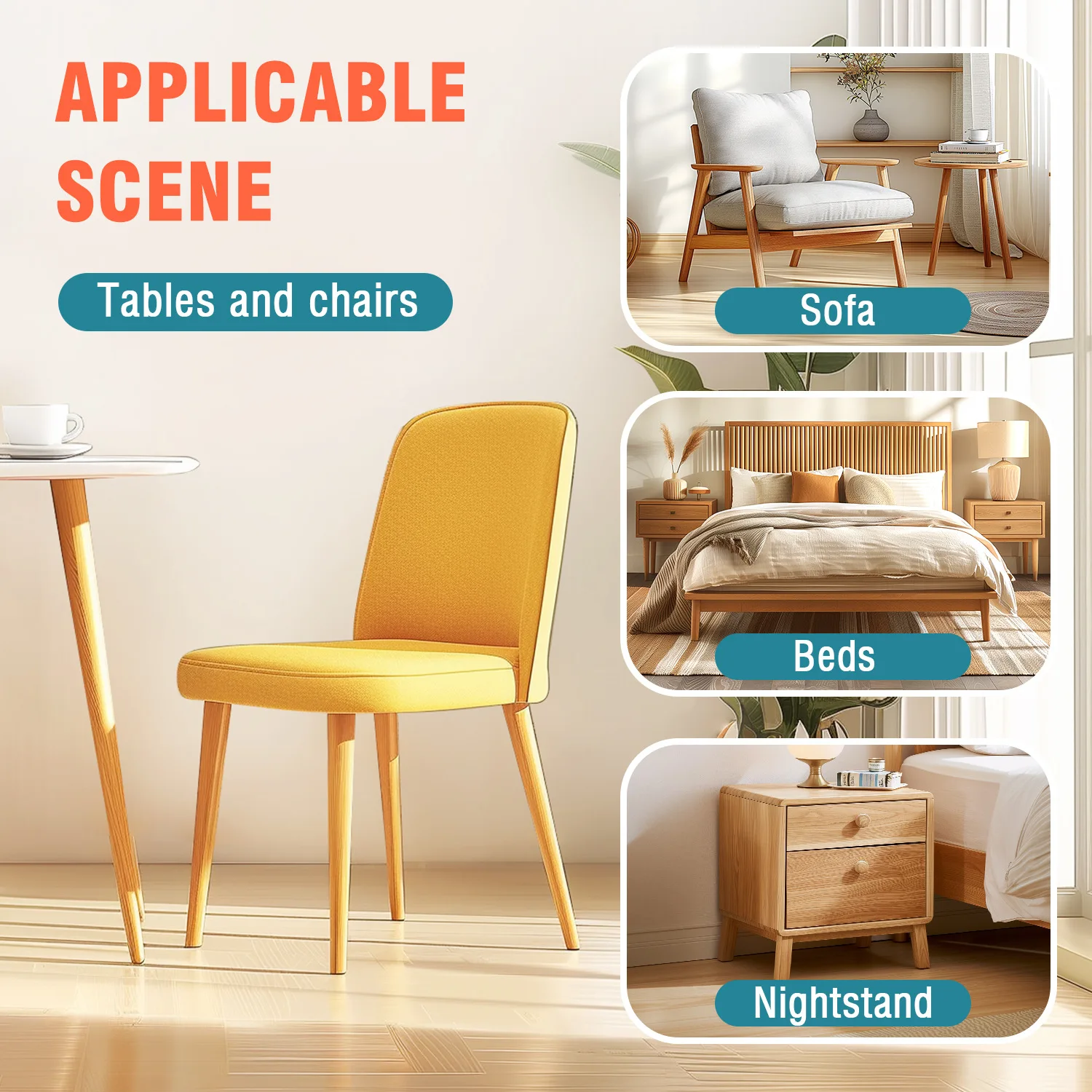 Furniture Anti Slip Pads Silent Anti-Sliding Foot Mat for Bed Table Sofa Dining Chair Heavy Duty Furniture Leg Mat Thickened Pad