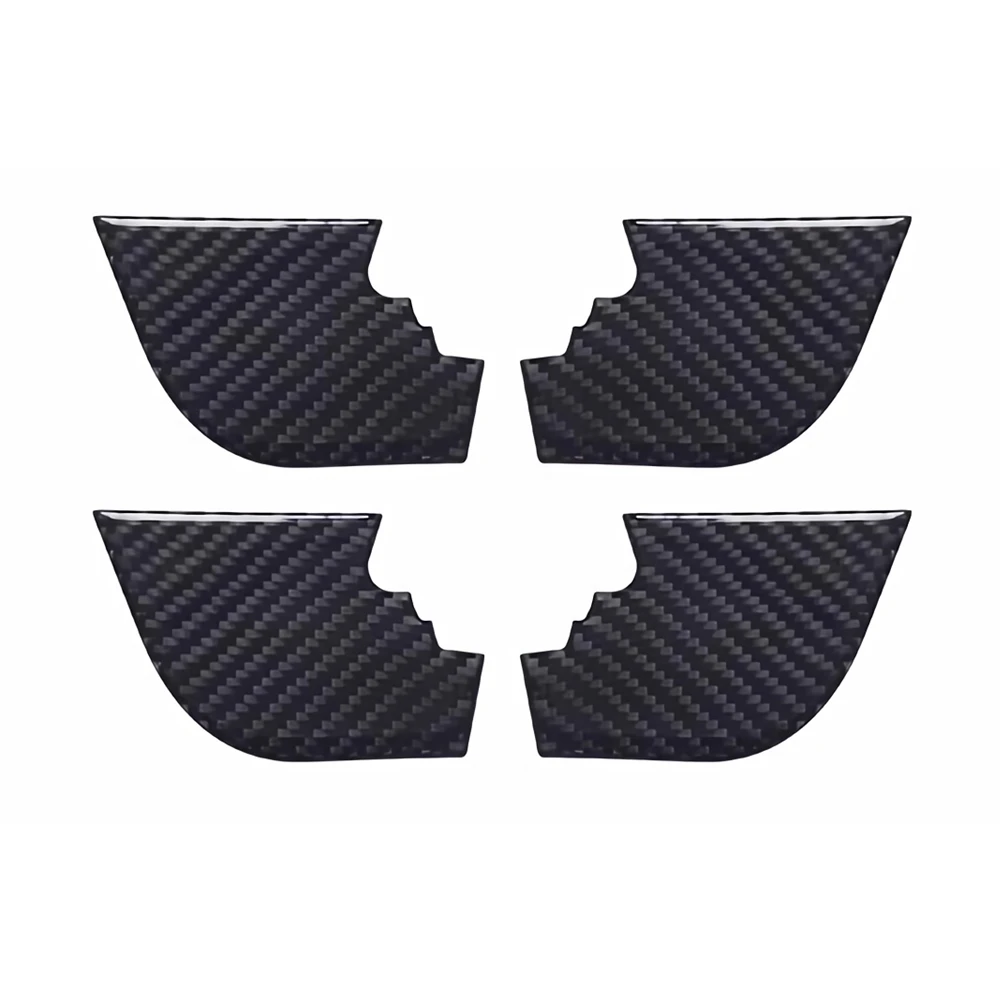 4Pcs Carbon Fiber Car Stickers For Volvo S60 V60 XC60 S90 V90CC XC90 Interior Door Bowl Decoration Sticker Accessories Parts