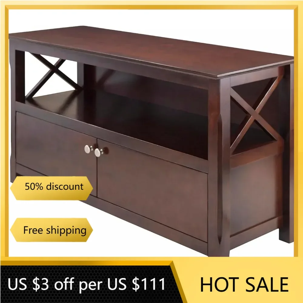 

Xola 40643 Cappuccino TV Stand Freight Free Living Room Furniture for Tv Cabinet Table Home