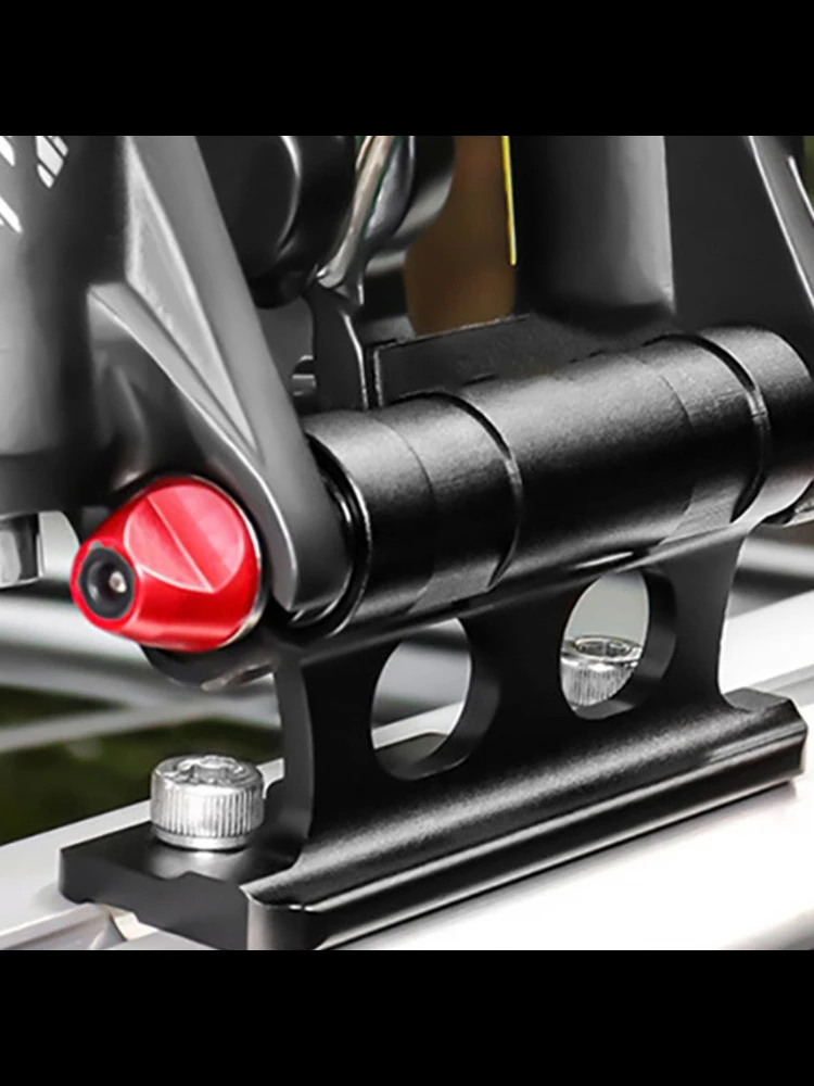AliExpress NONE Bicycle Front Fork Mount Bracket Car Roof Bike Fixing Rack Quick Release CarTop Bicycle Front Fork Install Holder with Slider
