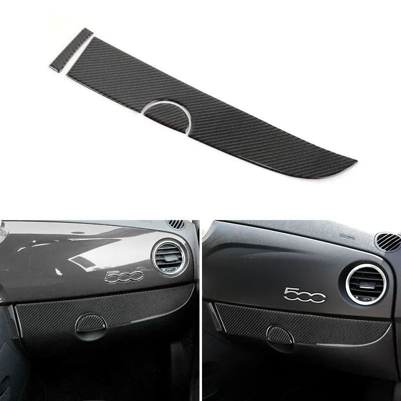 

3 шт. для Fiat 500 2008-2023 Abarth 595 2012-2023 Abarth 695 2017-2023 Автомобильная мягкая накладка на приборную панель из углеродного волокна, накладка на бардачок