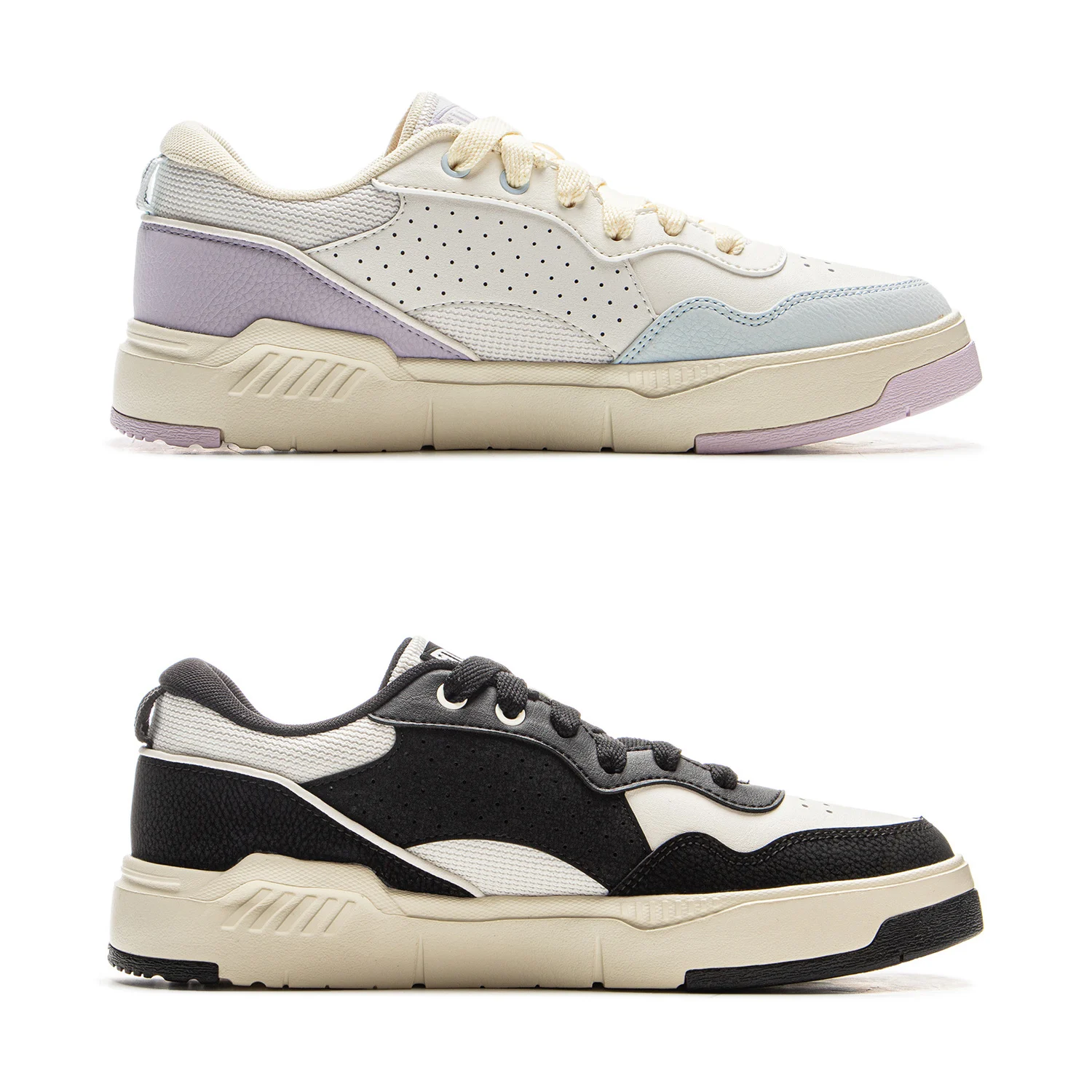 Li-Ning النساء المشتركة 80S نمط الحياة أحذية وسادة مزدوجة مريحة انتعاش لينة يمكن ارتداؤها بطانة كلاسيكية أحذية رياضية كاجوال AGCV208