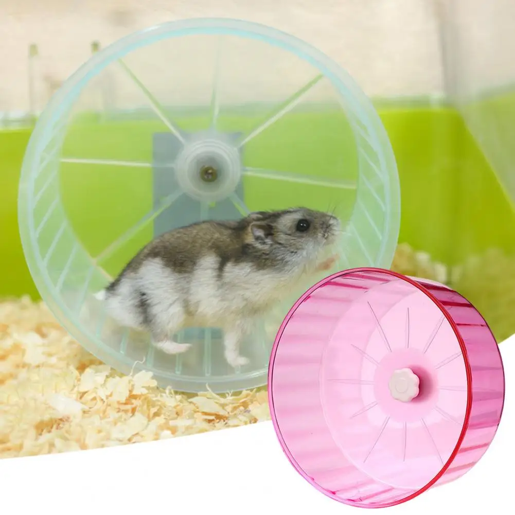 Galvanized Steel Hamster Wheel Silent Hamster Wheels for Gerbil Dwarf Syrian Hamster Double Bearing Axis Edge Quiet Spinner