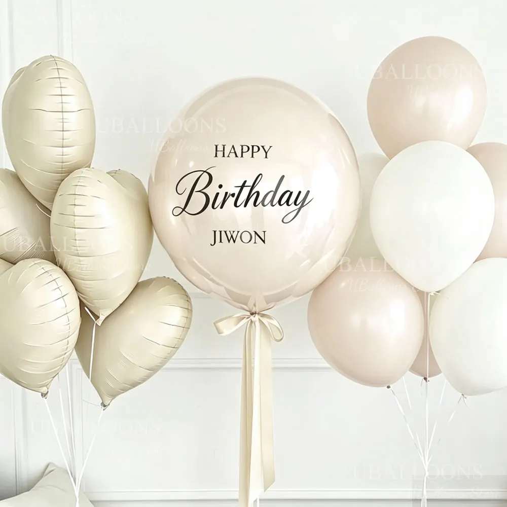 15 Stück/Set Personalisierte Luftballons mit Vinyl-Aufkleber 24 Zoll Latex Transparent Angepasste Ballons für Geburtstag Hochzeit Party Dekoration