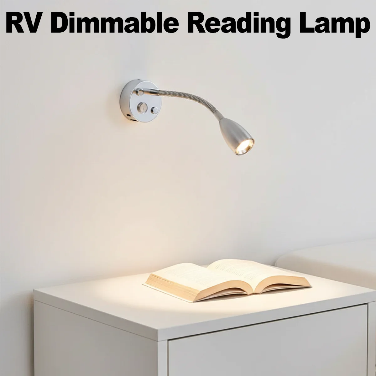 12v 24v Led Reading Wall Light Lamp Bedside With Usb Port 12 Volt Touch Control Flexible Lamps Rv Sconce Gooseneck Boat Rotating