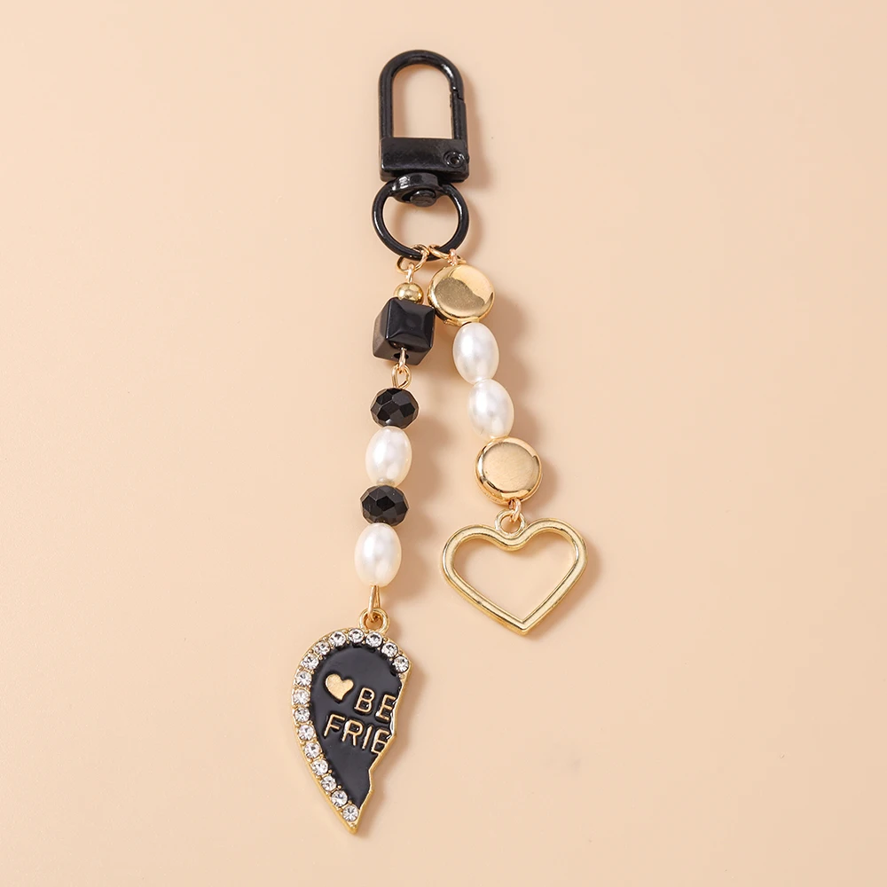 Aihua Niedlicher Kristallherz-Schlüsselanhänger für Beste Freundinnen, Frauen und Mädchen, BFF-Schlüsselring-Anhänger zur Handtaschendekoration, DIY Handgemachter Schmuck Geschenk – Detail 10