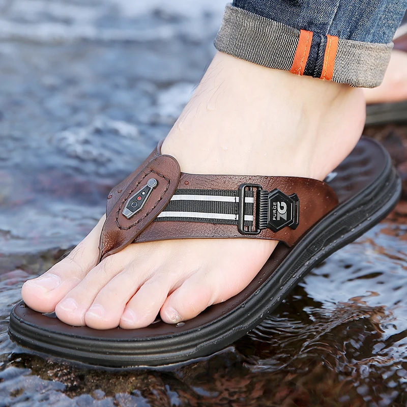 صنادل رجالية بحزام على شكل حرف V مقاس 38-48، صنادل كاجوال، للاستخدام في الشاطئ وعلى الرمال، مناسبة للأنشطة الخارجية.