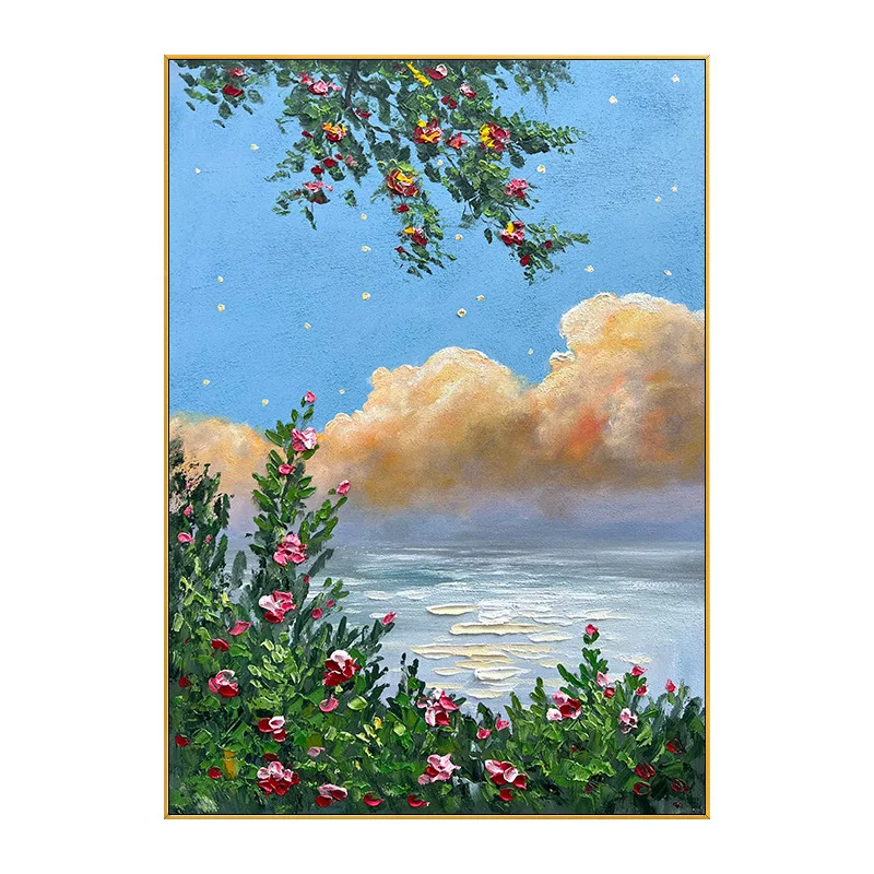 Reine handgemalte Ölgemälde, Landschaftswandbilder, Hintergrundwände