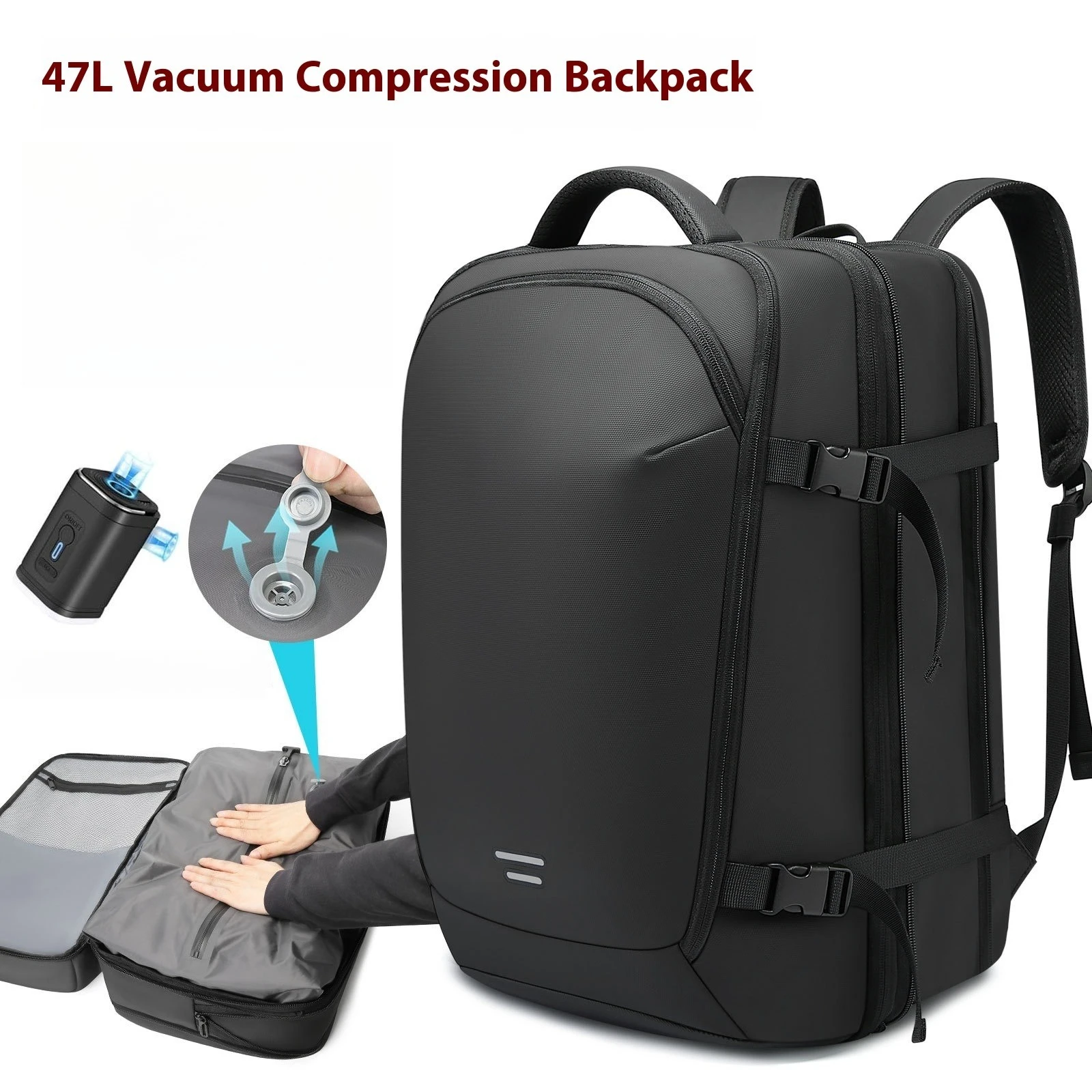 Men Backpacks vacuum compression Travel laptop Backpack Business Large Capacity school Backpacks expand outdoor backpack
