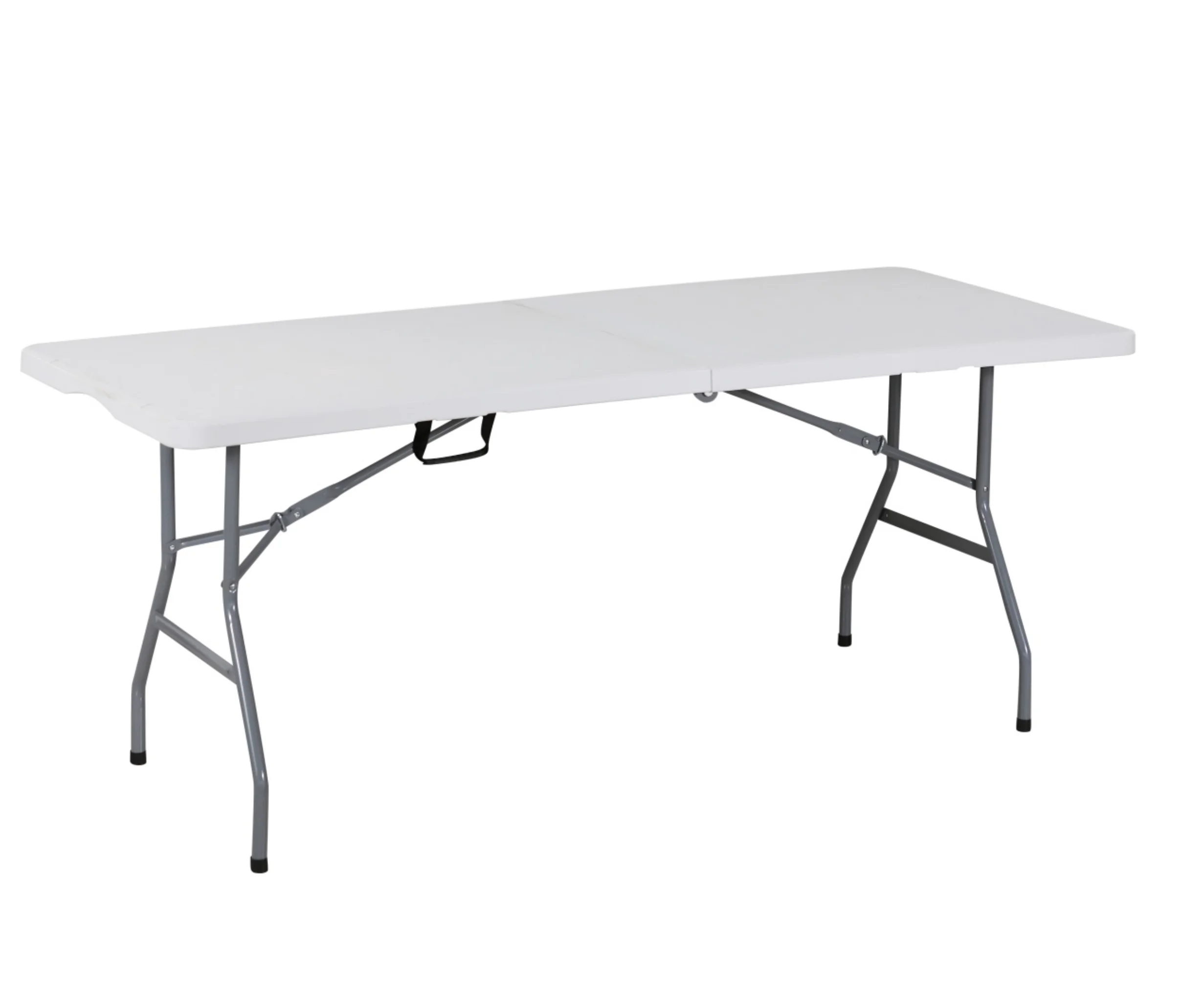 6FT white outdoor rectangular plastic folding table