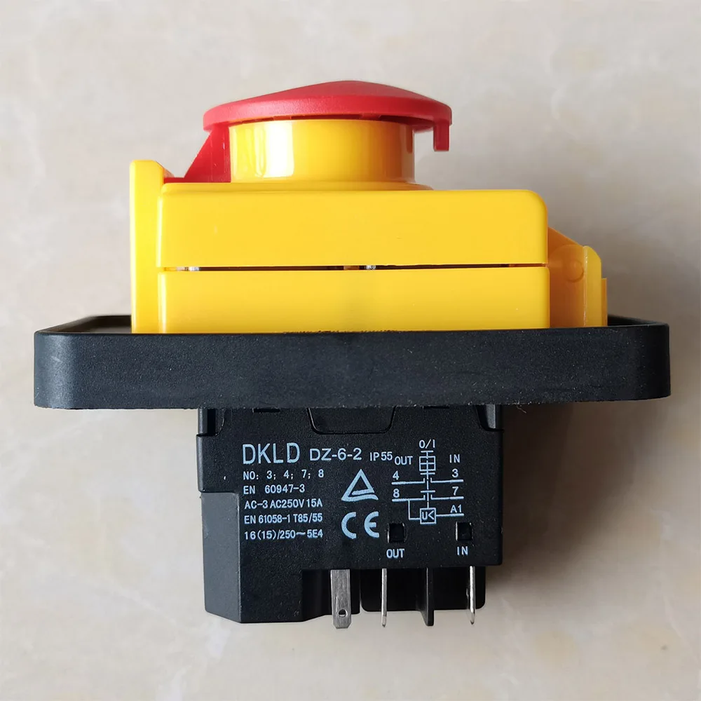 Interruptor de Botão Impermeável da Parada da Emergência Dz62 ca 250v 15a Pinos en 609473 en 610581