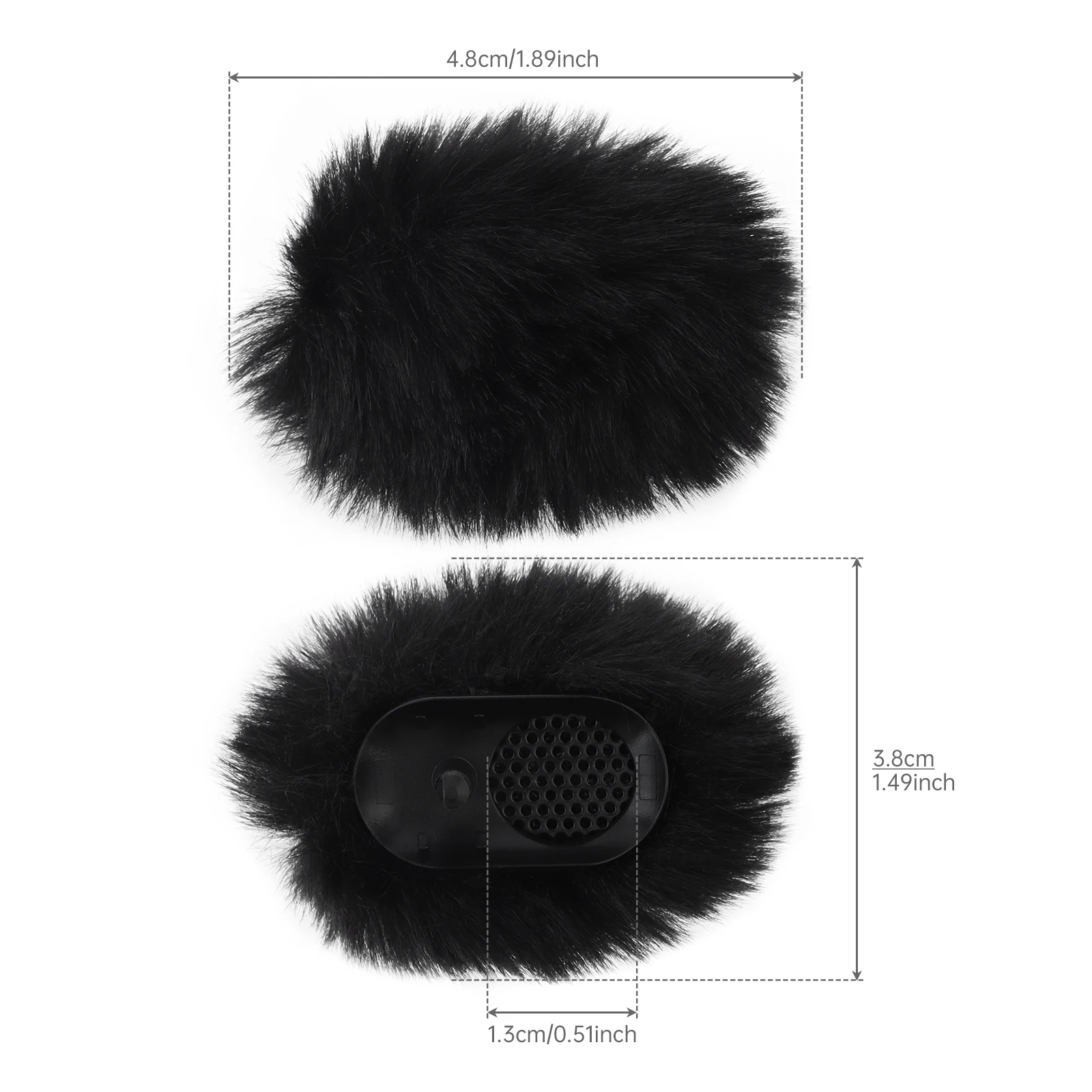 2pcs Microphone Windscreens Furry Windshield Fit for DJI Lavalier Mic 2 Microphones Furry Wind Muff Foam Black Pink view 6