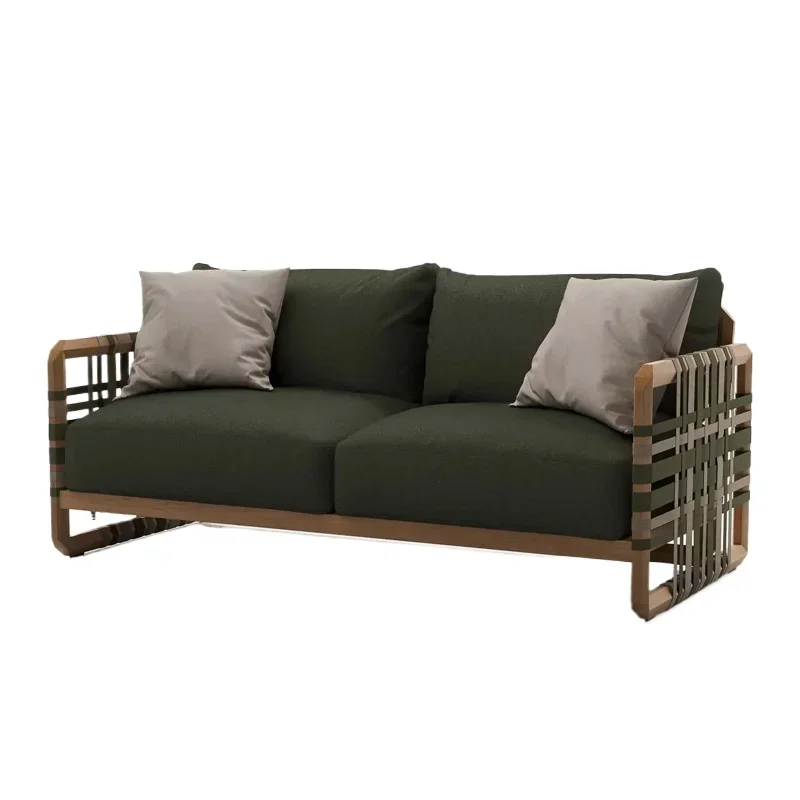 Outdoor Rattan Sofa Villa Terrasse Rattan Stuhl Freizeit Kombination Couchtisch Outdoor Garten Innenhof Modell Zimmermöbel