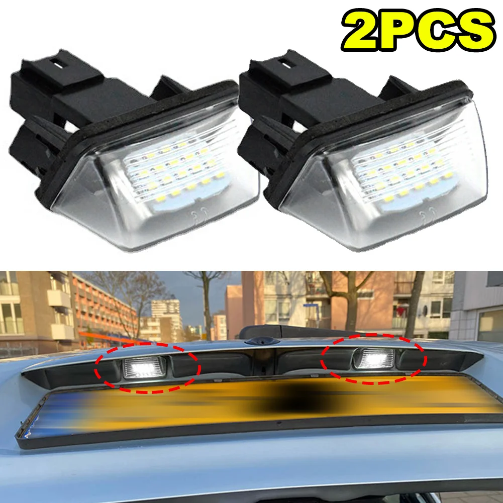 For Citroen C3 C4 C5 Berlingo Saxo Xsara Picasso For Peugeot 206 207 306 307 308 5008 1/2Pcs Car LED License Number Plate Light