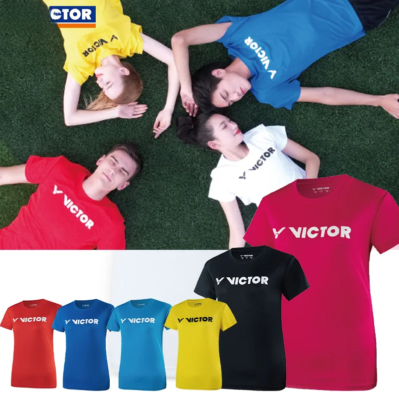 New Victory Victor Wickdo Badminton Suit Women's Quick-Drng Sports T-shirt Top T-2028