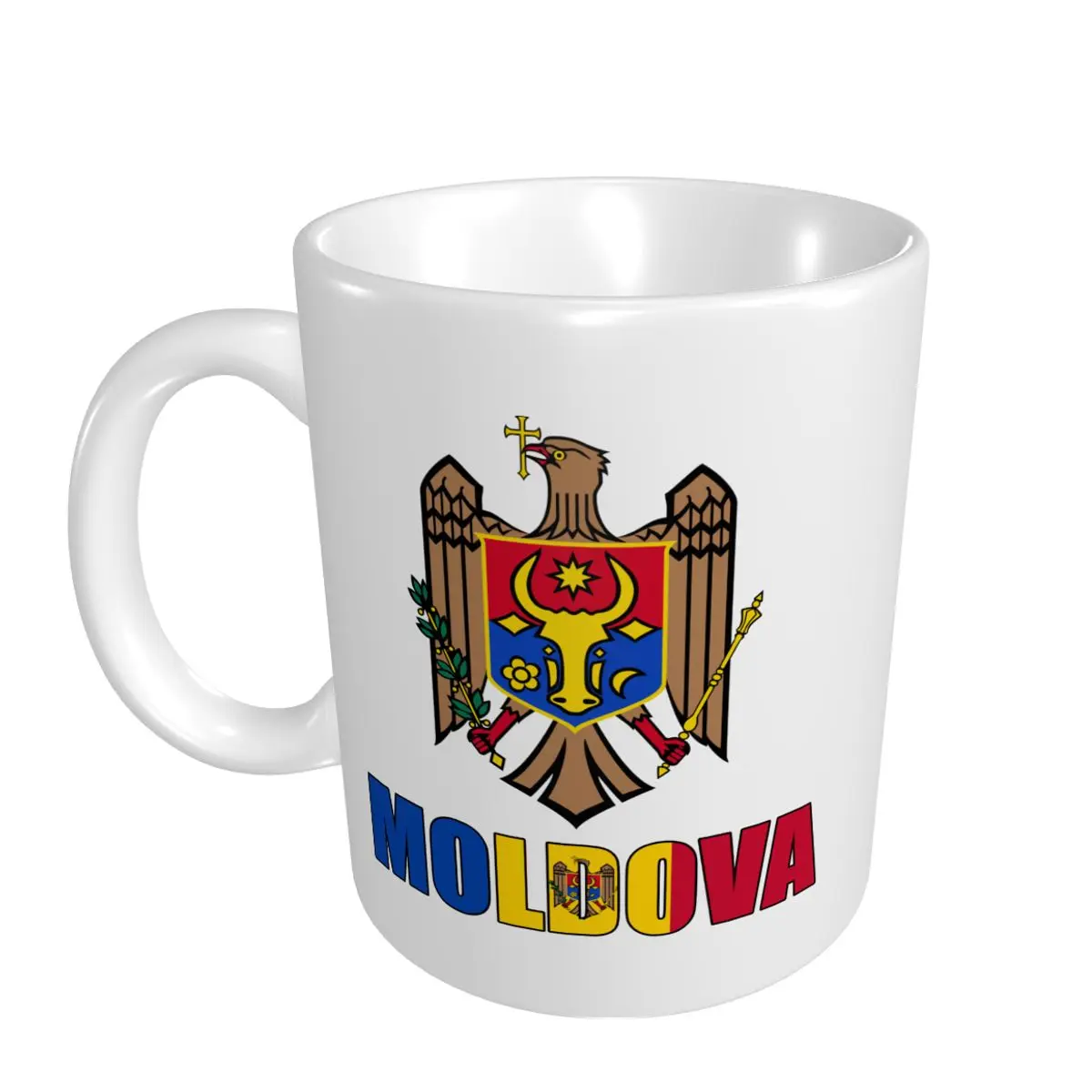Mark Cup Mug Moldova Letter Flag Emblem Coffee Mugs Tea Milk Water Cup Travel Mugs For Office Home