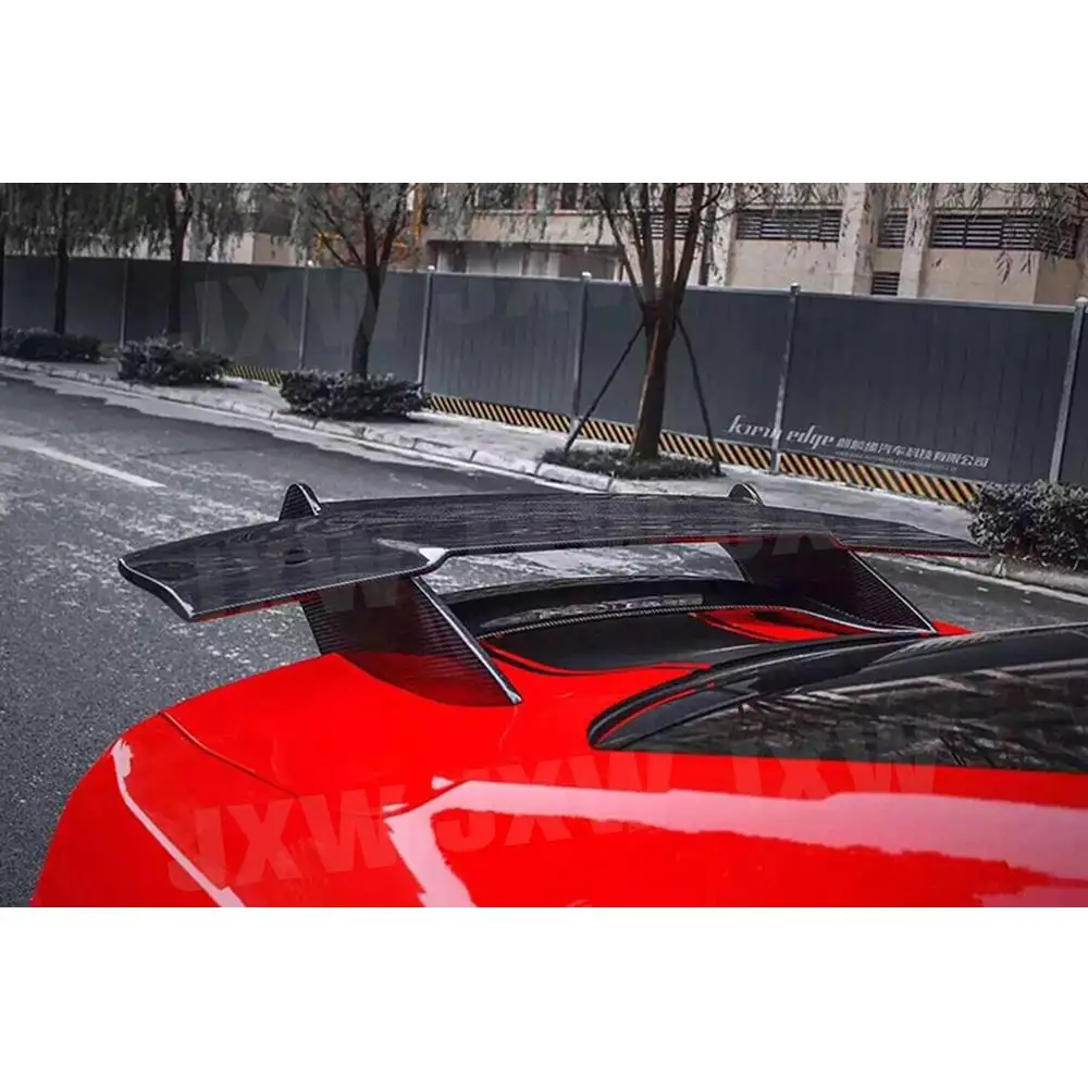 Carbon Fiber / FRP Rear Boot Spoiler Wings For Ford Mustang GT V8 V6 GT350R Coupe 2015 2016 2017 Double Layer GT Style Spoiler