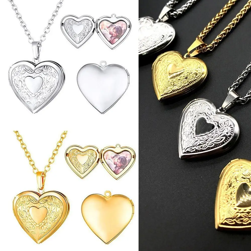 Fashion Lover Chain Friend Pendant Heart Shaped Photo Picture Locket