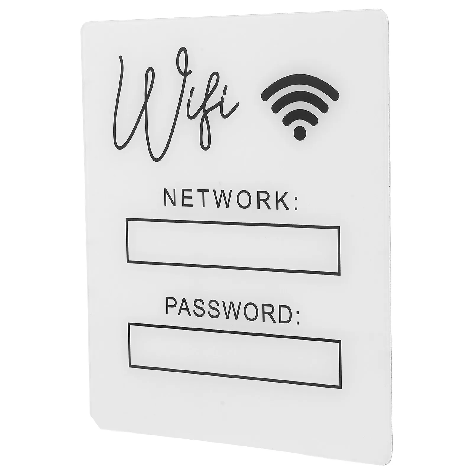 Acrylic WiFi Password Sign Elegant Minimalist Design for Living Room Office Lobby Guest Space Easy Install Clean Writable