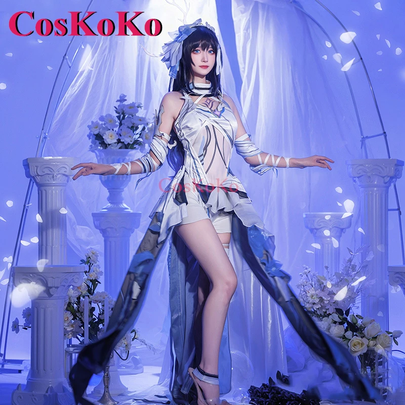 CosKoKo Seele Vollerei Cosplay Game Honkai Impact 3 Costume New Skin Sweet Elegant Dress Halloween Party Role Play Clothing