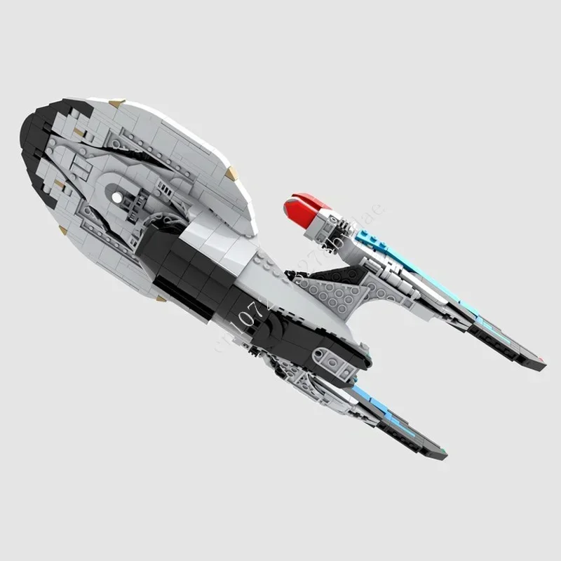 1050PCS USS Enterprise NCC1701-F Space War Military MOC SpaceShip Battle Model Custom Puzzle Architecture DIY Assembly Model Toy