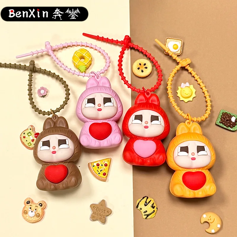 พวงกุญแจกระต่ายน้อยน่ารักร้องไห้ ปี 2025 ช่วยคลายเครียด ใช้เป็นพวงกุญแจกระเป๋าเรียน พวงกุญแจคู่รัก พวงกุญแจรถยนต์ ของขวัญชิ้นเล็กๆ