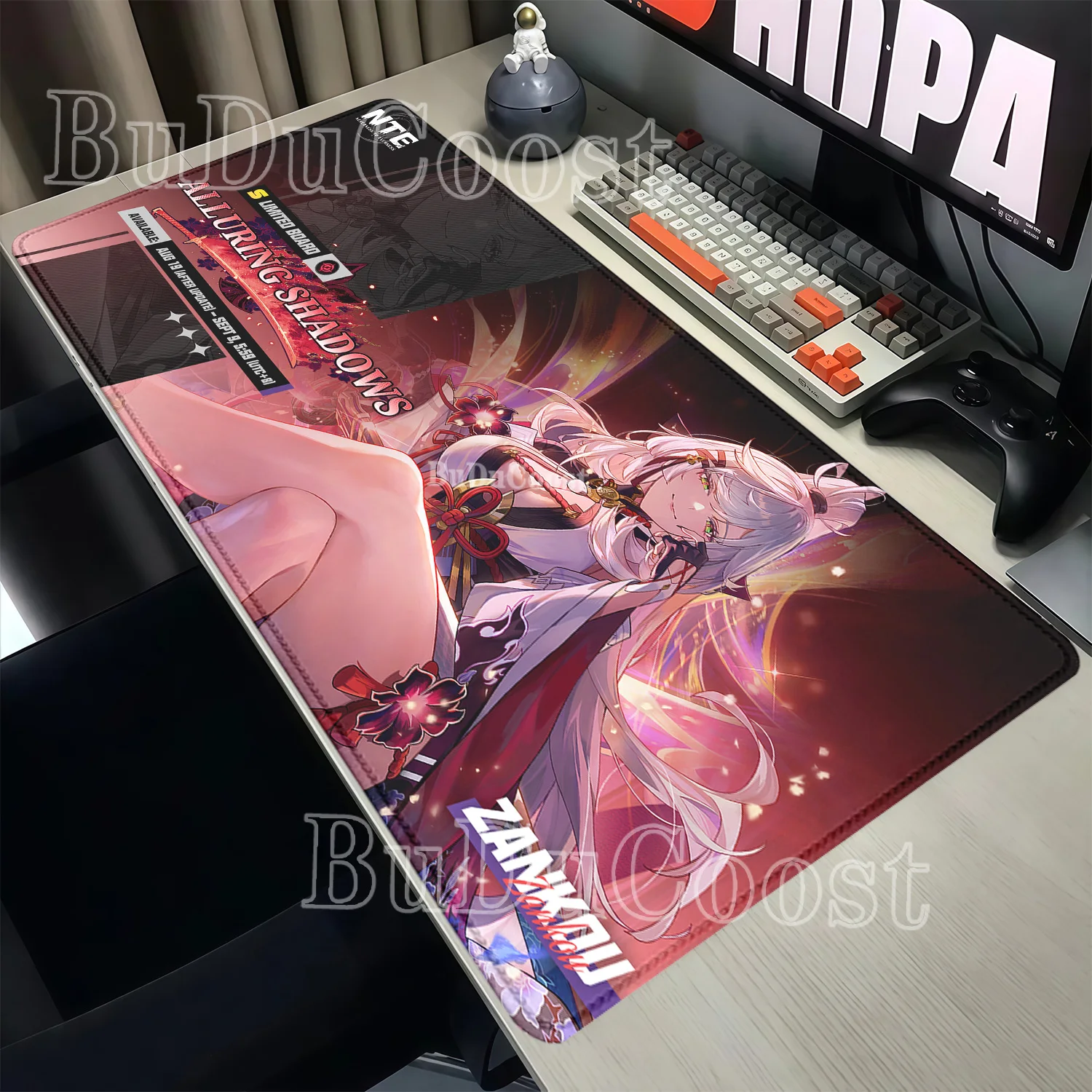 Mouse Pad Zankou Neverness To Everness Gaming NTE Anime Girl Non-Slip Offices Accessories Mousepad HD Printing Overlock Desk Mat