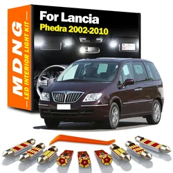 MDNG 10Pcs LED interni Dome tronco luce di lettura lampadine per auto Kit per Lancia Phedra 2002-2005 2006 2007 2008 2009 2010 accessori