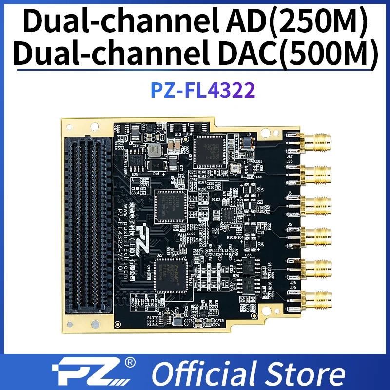 

PUZHI 4322 PUZHI FPGA High Speed ADC 14bit 250Msps DAC 14bit 500M FMC LPC LVDS