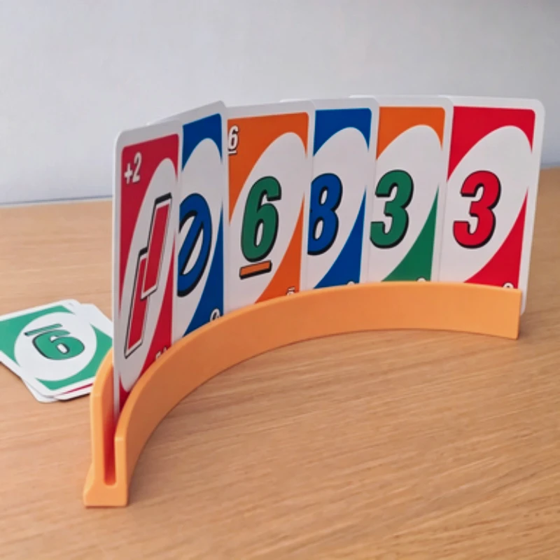 Hands-Free Curved Poker Card Holder Anti-Slip Slot Portable  Stand Organizer for Board Game Cards Bridge Cards Family Game Night