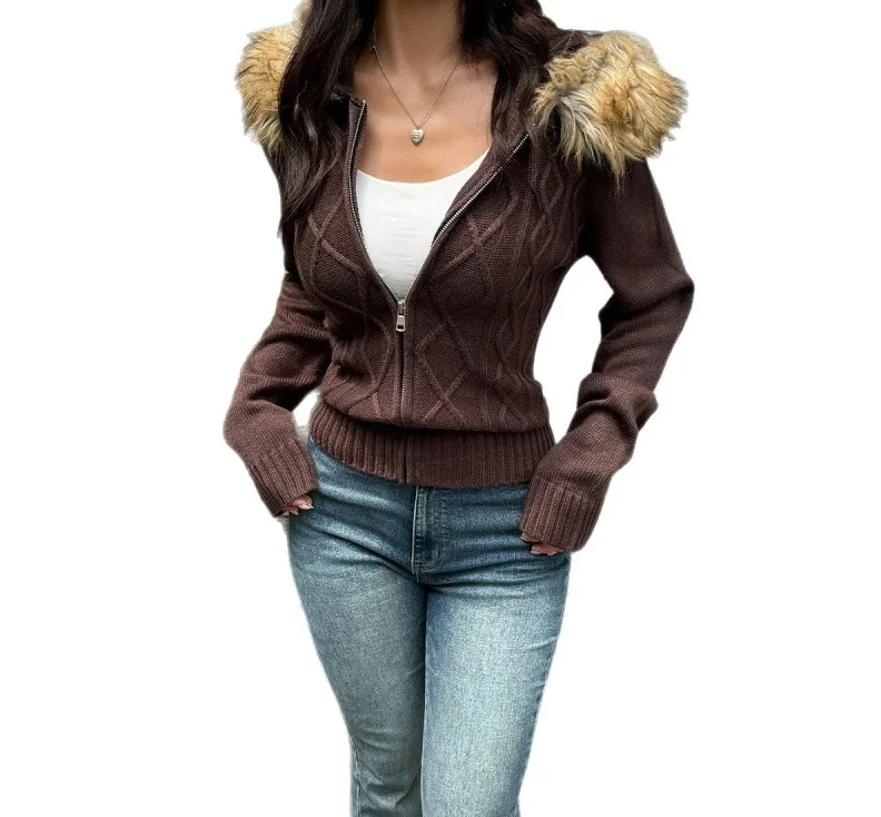 وسترة سويت شيرت أمريكية كاجوال بسيطة بغطاء للرأس لموسم الخريف والشتاء للسيدات الأوروبي