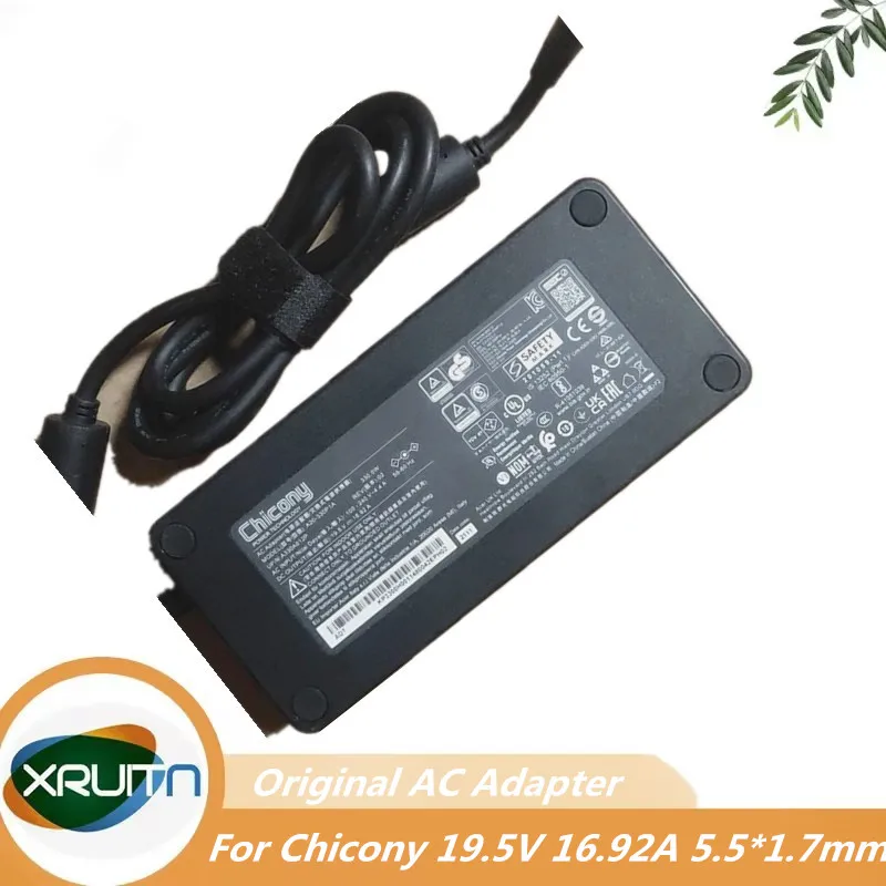 

Original 19.5V 16.92A Chicony 330W Power Adapter A20-330P1A A330A012P For XMG UNVEILS NEO 15 HIGH-END PREDATOR HELIOS 300 500