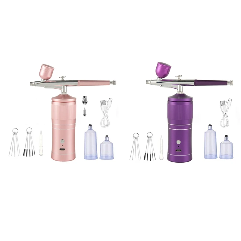 Airbrush Kit Compressor Airbrush For Handheld Rechargeable Nail Airbrush Machine For Painting Model Makeup Cake Decor