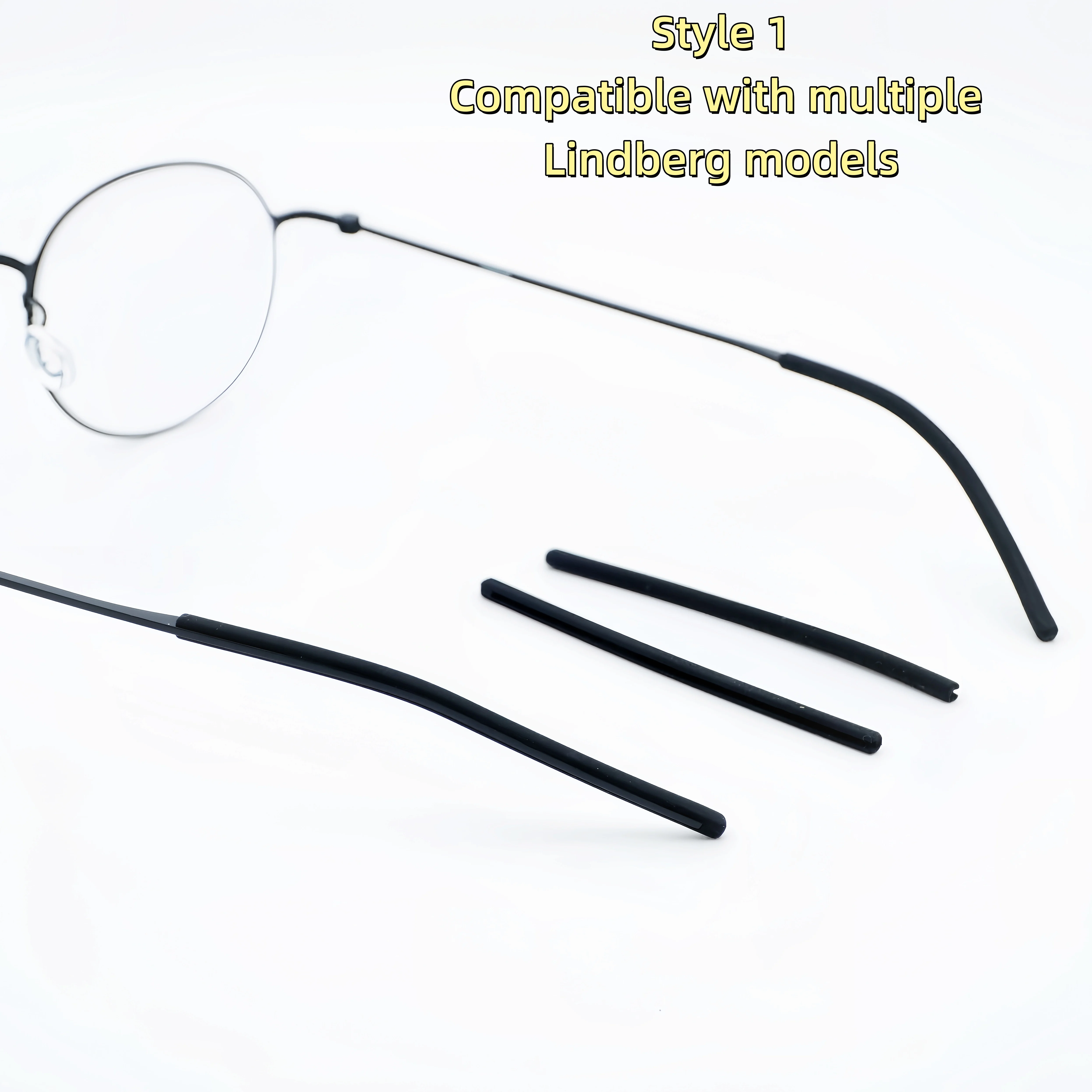 Lindberg-kompatible Silikon-Brillenbügelspitzen, passend für mehrere Modelle, weich und bequem – Detail 1