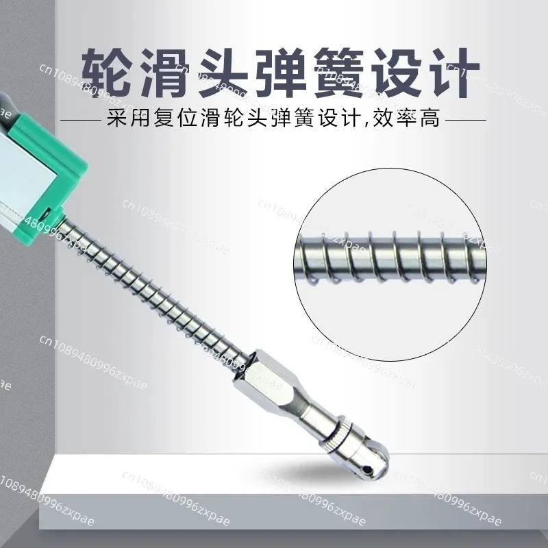 KTR 10 25 50 75 mm Linear Displacement Sensor Automatic Reset Electronic Ruler Miniature Spring Displacement Transducer