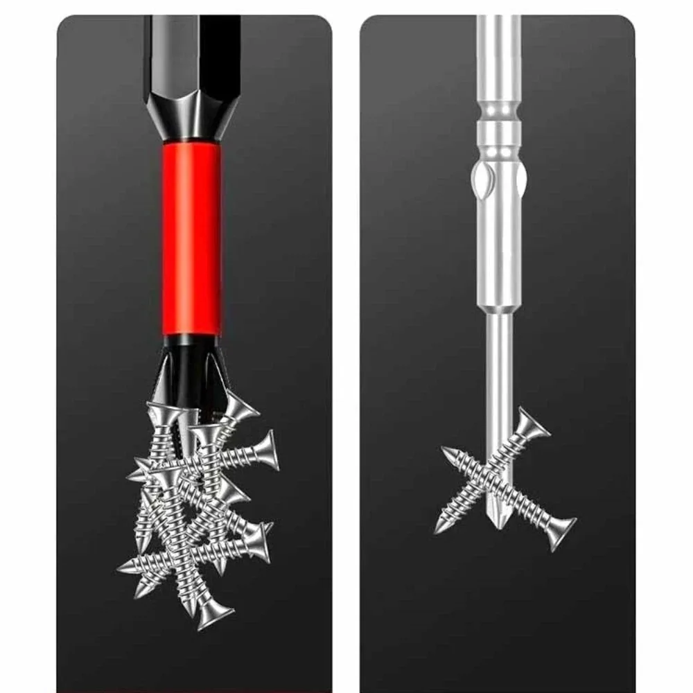 Zestaw bitów do wkrętarki o wysokiej twardości, wielofunkcyjny, mocny, magnetyczny, antypoślizgowy bit krzyżakowy, bit do wkrętarki elektrycznej.