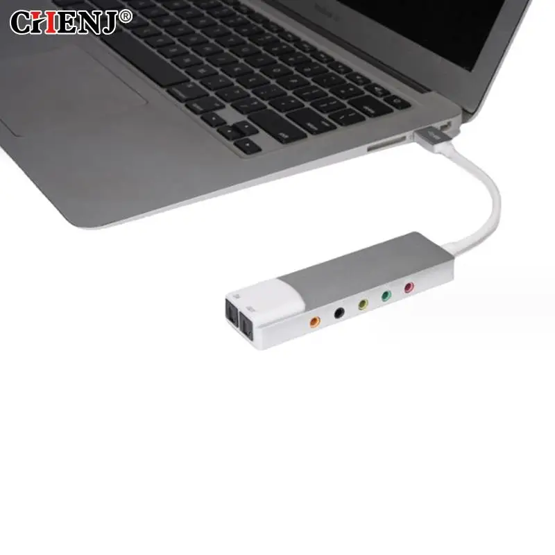 

External Audio Converter Aluminium Alloy External Audio Card 7.1 5.1 Channel Headphone Adapter Soundcard SPDIF For PC Computer