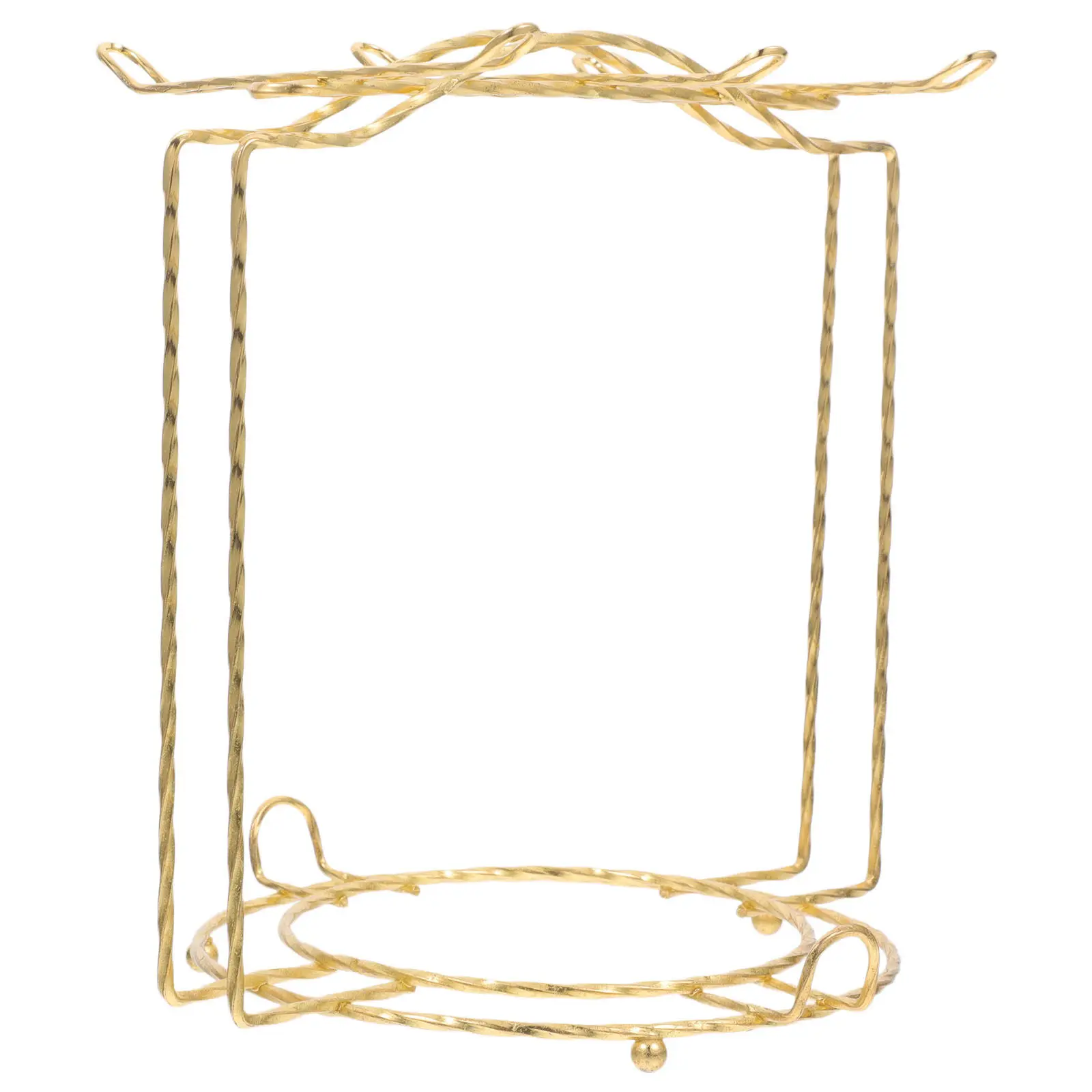 

Detachable Tea Cup Holder Coffee Cup Rack 6 Mug Display Rack Saucer Organizer Kitchen Counter Bar Metal Coffee Stand Gold