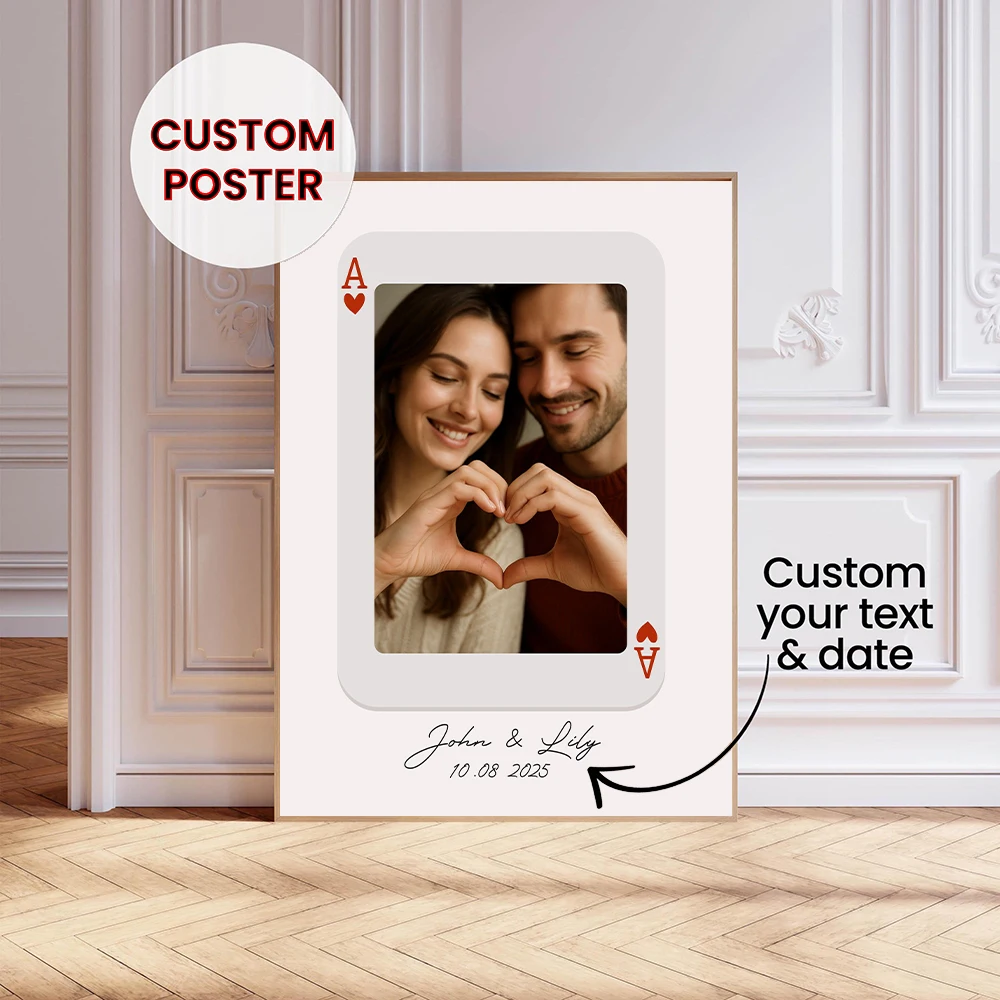 Personalisierter individueller Leinwanddruck, Paarfoto, individuelles Poster, Familienleben, Valentinstagsgeschenk, Hochzeit, Zuhause, Wanddekoration, Geschenk